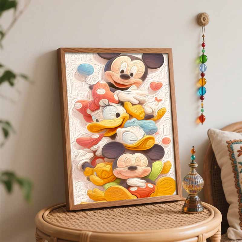 Disney animation digital oil painting Mickey Mouse Friends diy handpainted coloring painting home decoration wall art gift set 130