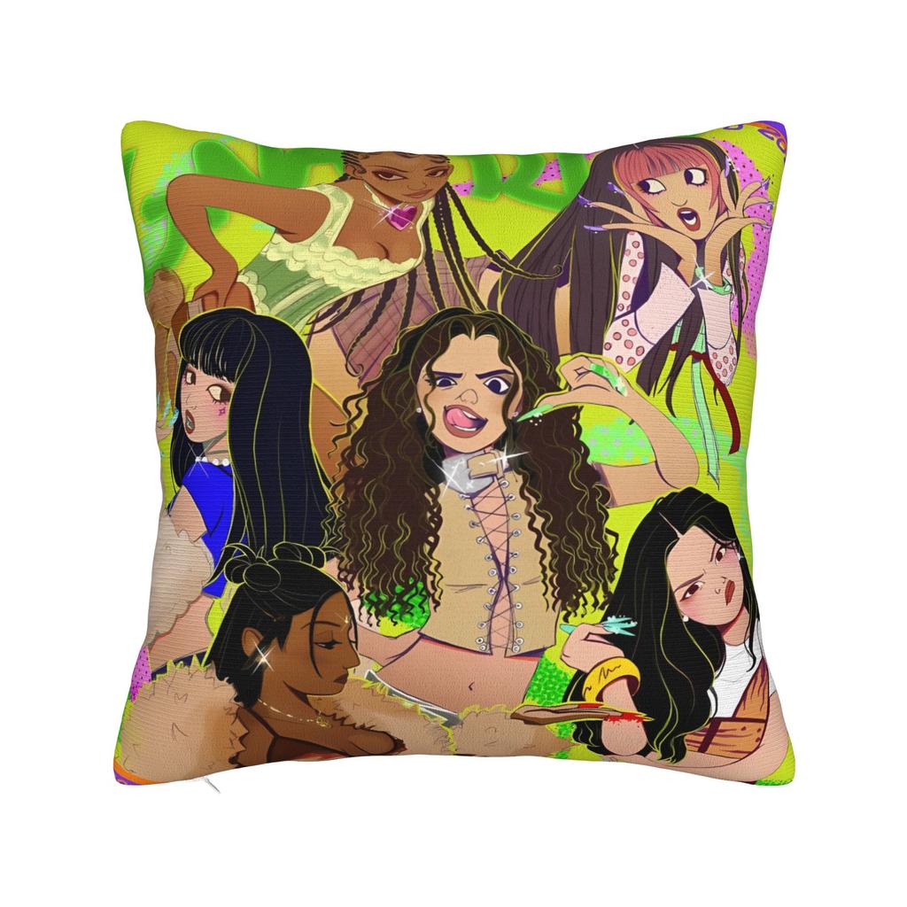 Katseye Kpop Music Girls Pillow Cover  Funny Pillow Case For Sofa Home Decoration Custom Cushion Cover Gift