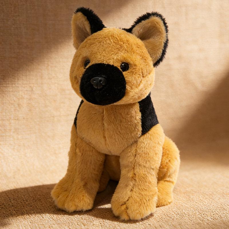Cross-Border Simulation Plush Toy: Husky, German Shepherd, Beagle, Bernese Mountain Dog & Golden Retriever Puppy Gift Simulation Famous Dog (0.25kg)
