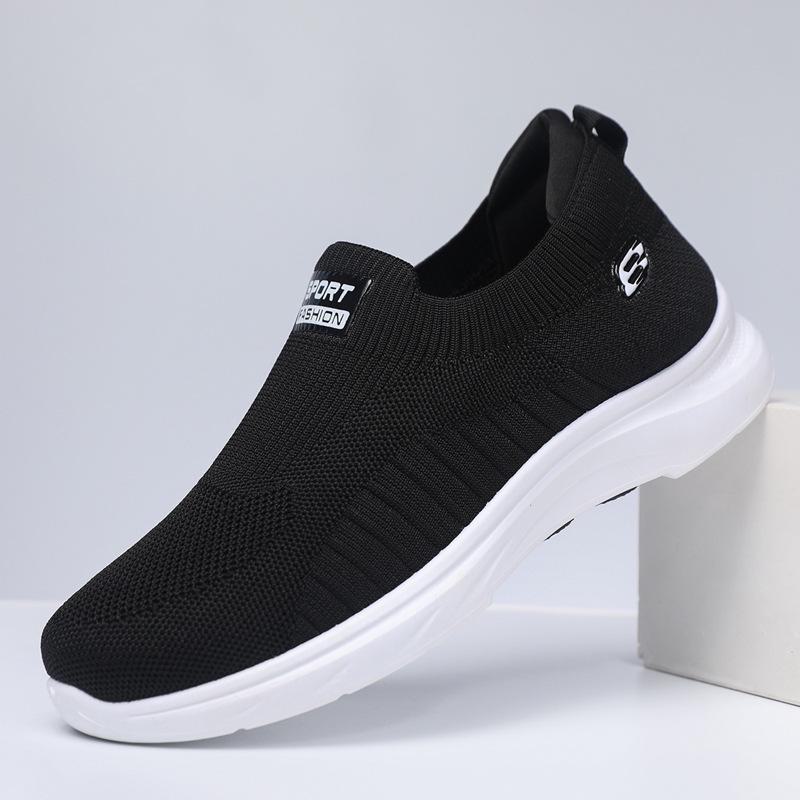 Men's Spring & Autumn Large Size Flying Weave Comfort Shoes for Seniors - Lightweight Dad Sneakers
