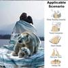 1Pc Polar Bear Family Arctic Blanket Soft And Comfortable Casual Warm Camping Travel Christmas Halloween Xmas Gift M924194