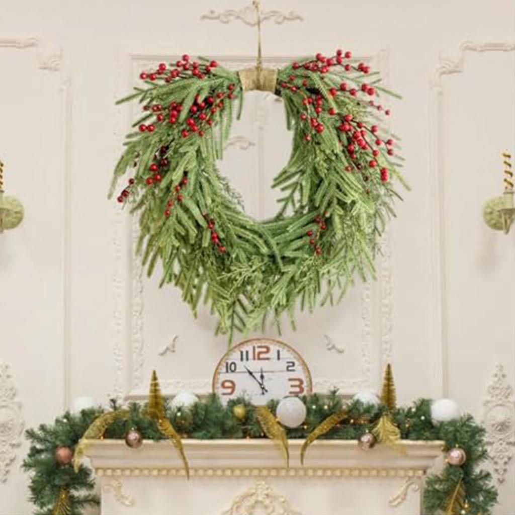 Christmas Wreath, Winter Wreath Garland, Wall Hanging Artificial Wreath, Front Door Wreath Xmas Wreath For Indoor Outdoor