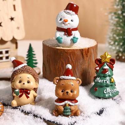Resin Christmas Decorative Ornaments Animal Modeling Christmas Gifts Desktop Ornaments Resin Crafts Gift Figurines