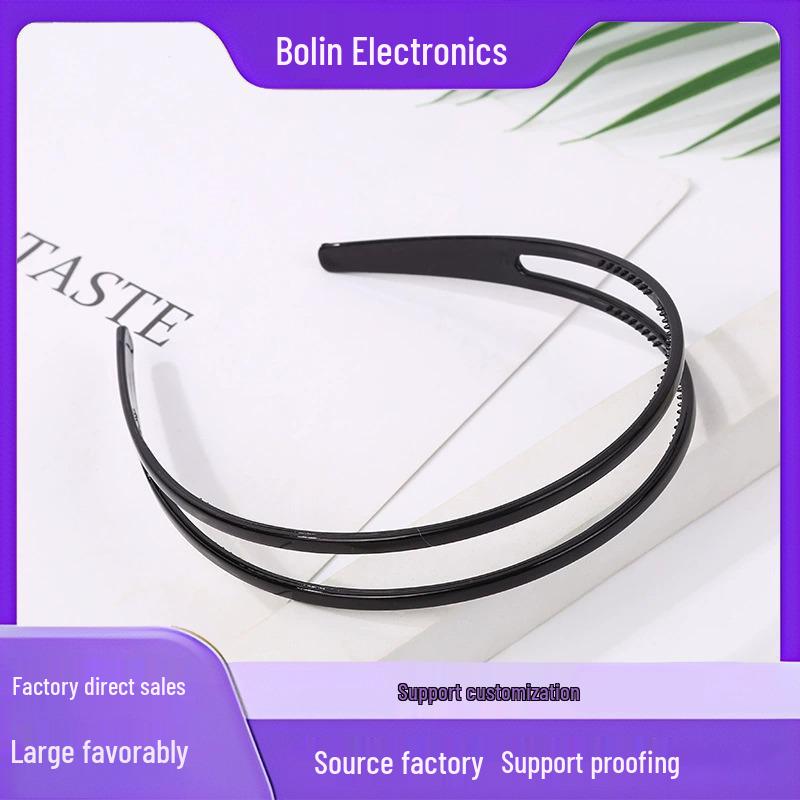 

Women s Non-Slip Black Resin Toothed Headband for Hair Styling and Face Washing
