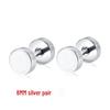 Screw-On Titanium Steel Stud Earrings: Minimalist 2025 Trend for Men & Women, Influencer Style, Black Single Earring