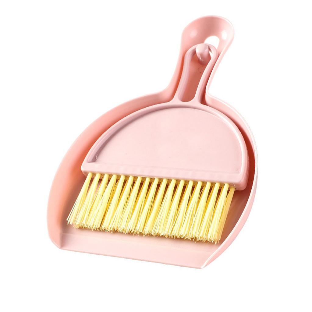 Dustpan Brush Set Compact Multifunctional Table Cleaner Small Broom Dust Pan for Keyboard Cleaning