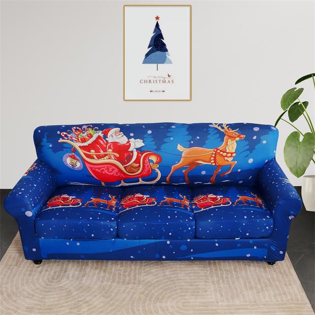 1set Weihnachten Sofa Abdeckung Stretch Sofa Schonbezüge Für Wohnzimmer Weihnachten Sessel Couch Abdeckungen Mit Kissen Abdeckung Couch Bezug