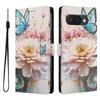 Oukitel C26 Painted Flowers Cartoon Flip Case with Card Slots for C5 2025