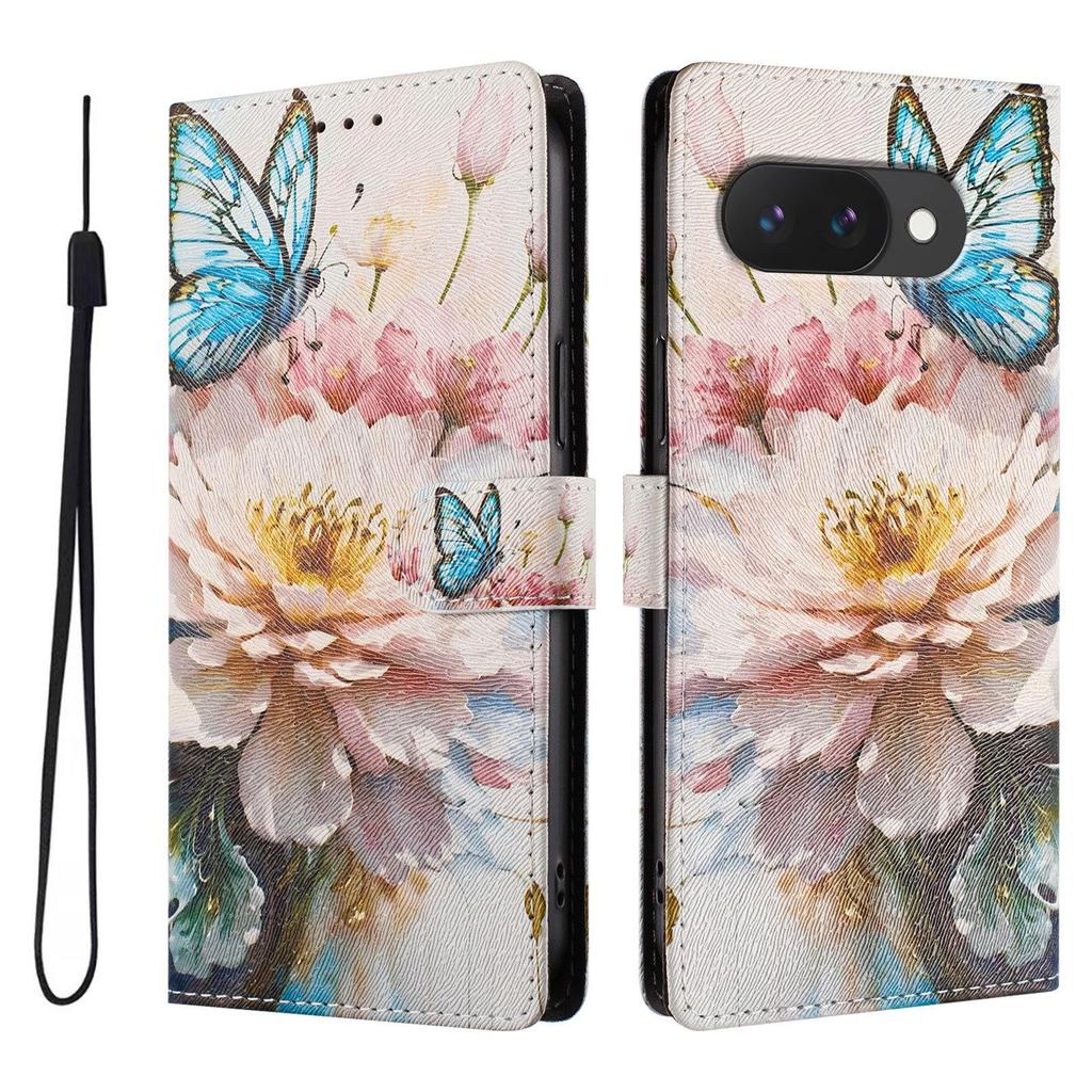 Oukitel C26 Painted Flowers Cartoon Flip Case with Card Slots for C5 2025