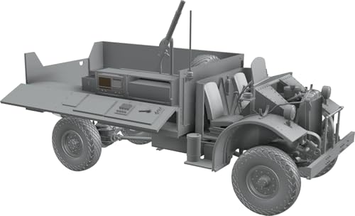Modelo Thunder Escala 1/35 Caminhão Britânico LRDG Ford F-30 com Rádio e Duas Figuras, Kit de Modelo de Plástico TB35309