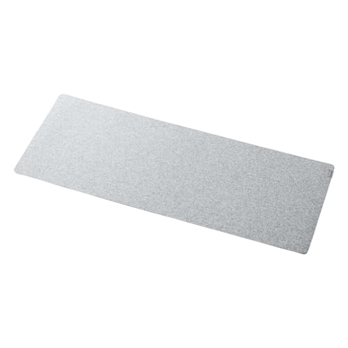 Sanwa Supply Desk Mat, Felt Material (W900 x D400mm), Scratch and Stain Resistant, Gray MPD-FLT1GY