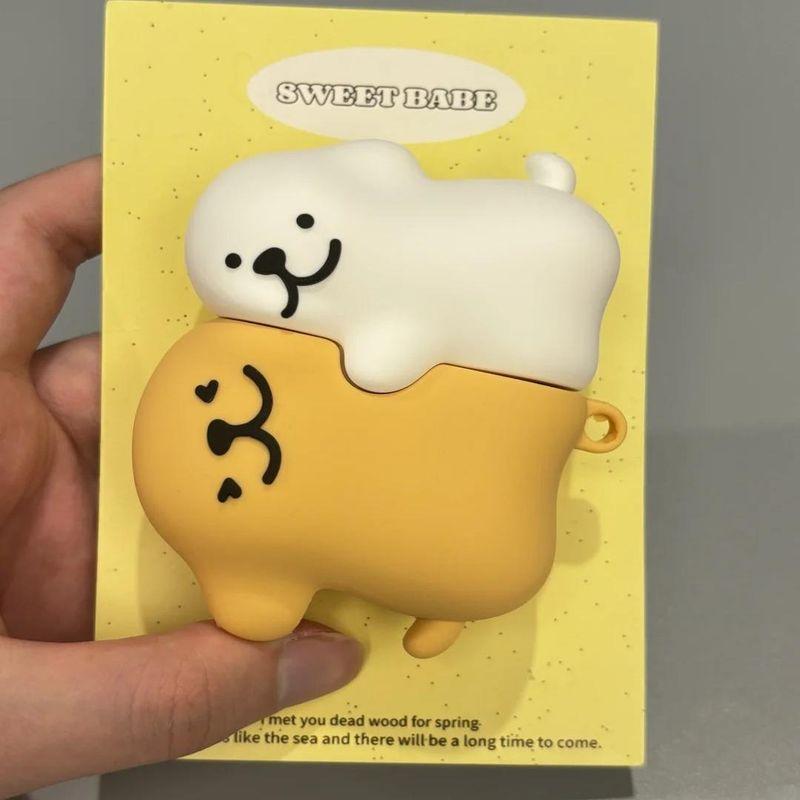 

Чехол для наушников Huawei Freeclip Freebudspro4 Защитный чехол 6i Силиконовый SE2 Нишевый стиль Ударопрочный Pro3 Мультяшный 4e Мягкий чехол 5i Для пары Huawei Freebuds 6 Hug Line Puppy + Hook