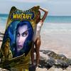W-World Of Games W-Warcraftes Microfiber Printed Beach Towel Mountain Climbing Yoga Beach Swimming Running Absorbent Soft Towel