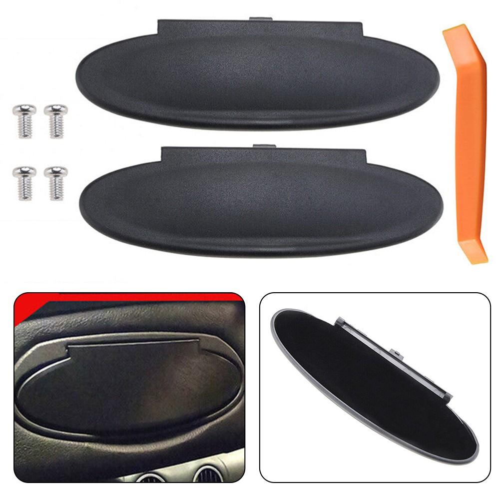 Right Mirror Cover 2pack 2pcs 99670142102 ABS Plastic Black