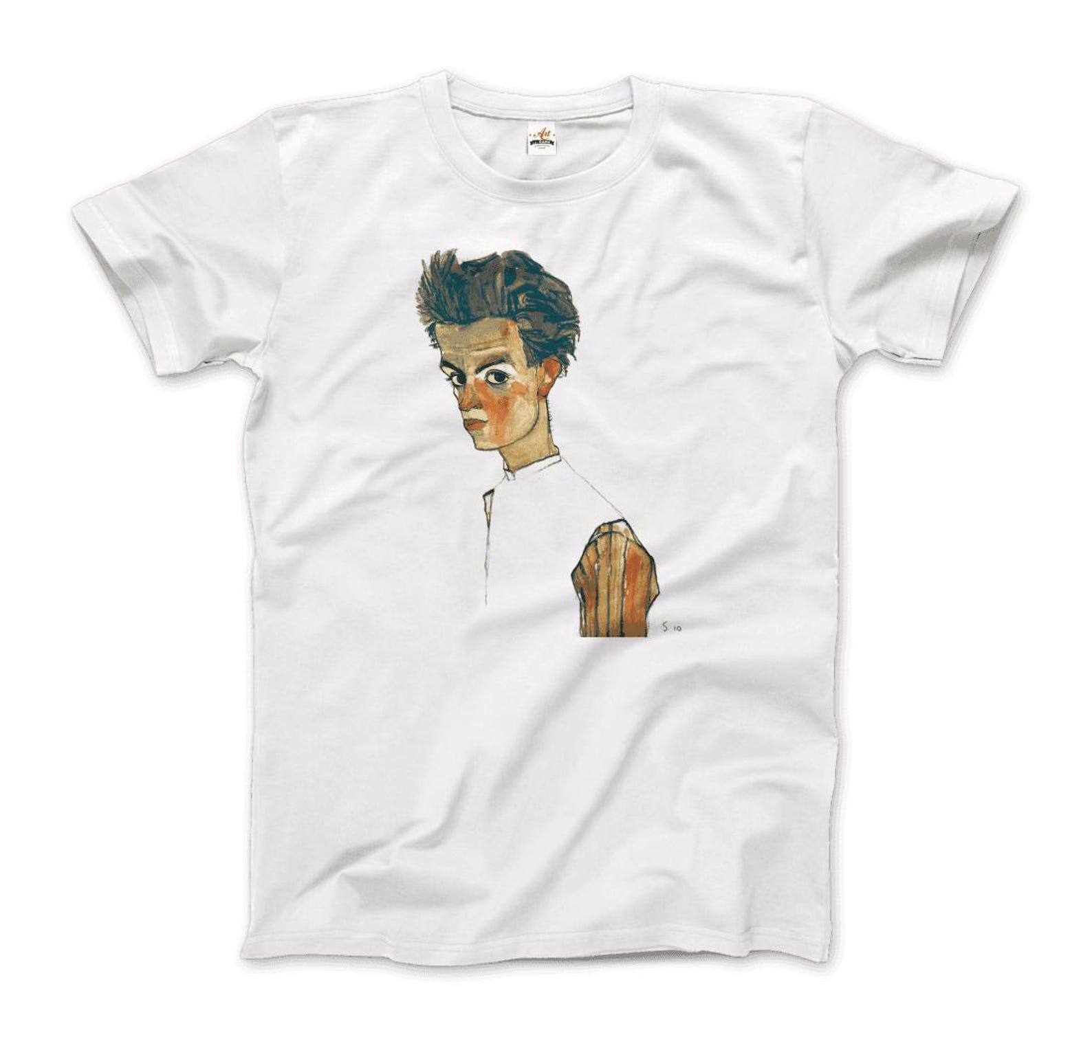 Egon Schiele Self-Portrait, Art T-Shirt 2XL