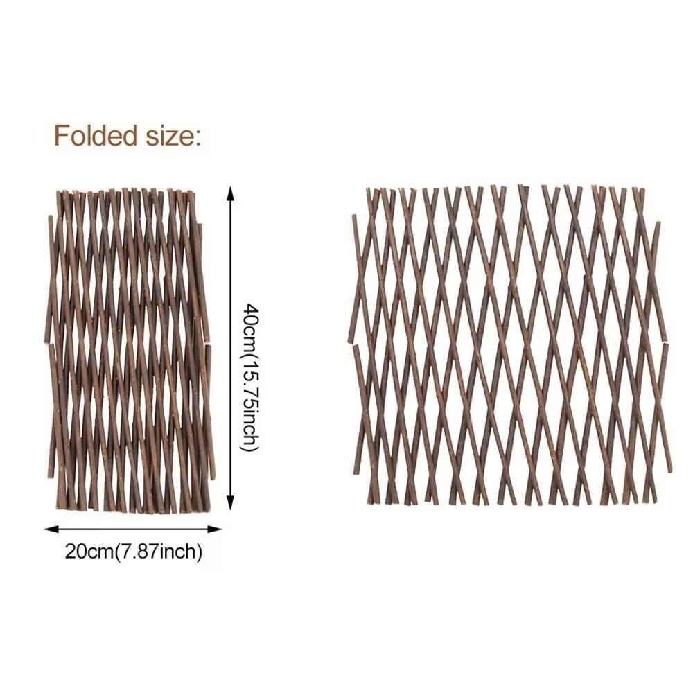 40/70cm Wooden Fence Stretchable Durable Home Garden Fence Climbing Plants Privacy Screen Extended Trellis Fence