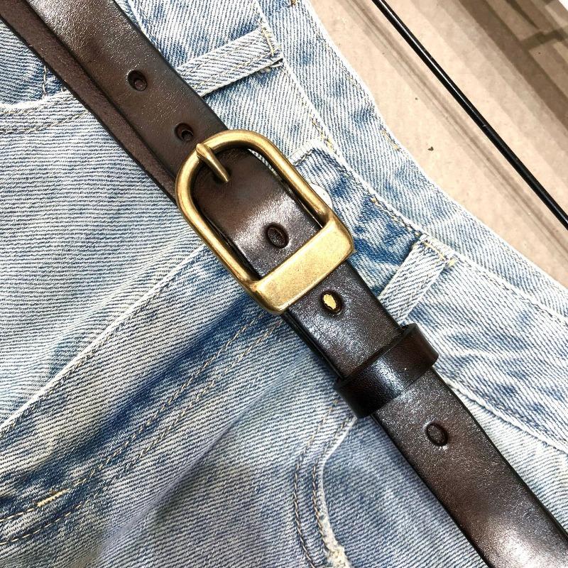 

Meier Distressed first-layer vegetable-tanned cowhide genuine leather women s belt, adjustable 2.0 width with tools темно-коричневого
