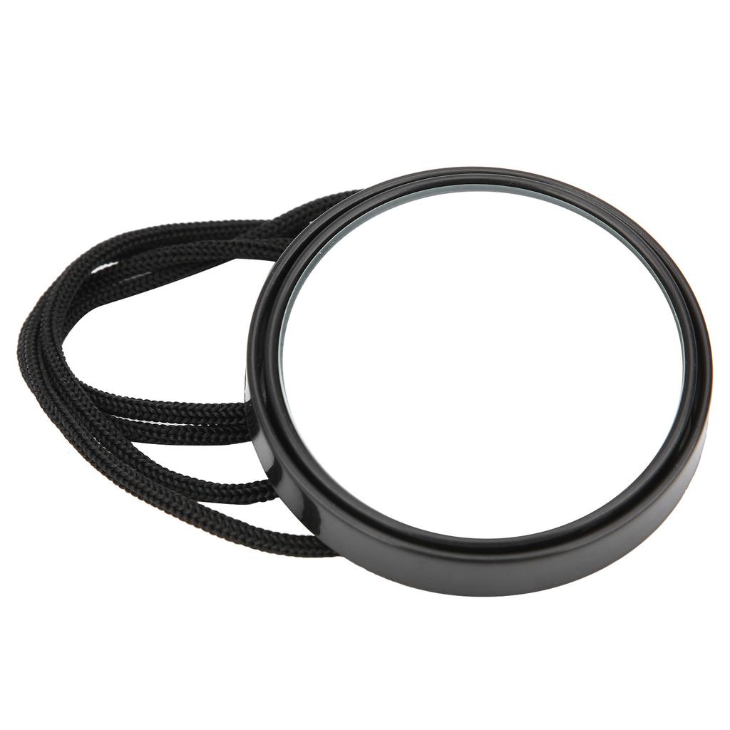Diving Rearview Mirror 360 Degree Adjustable Rearview Mirror with Lanyard Diving AccessoryBlack