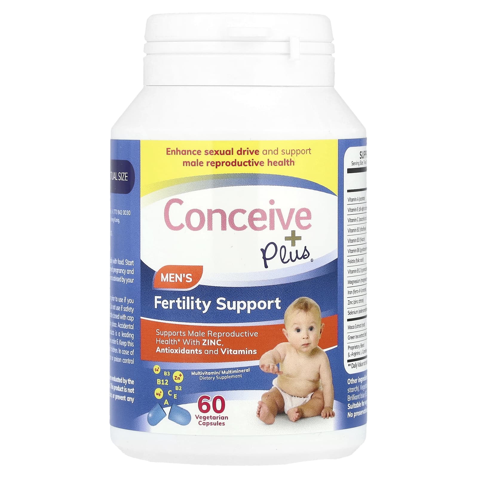 

Conceive Plus, Male Fertility Supplement, 60 Veggie Capsules