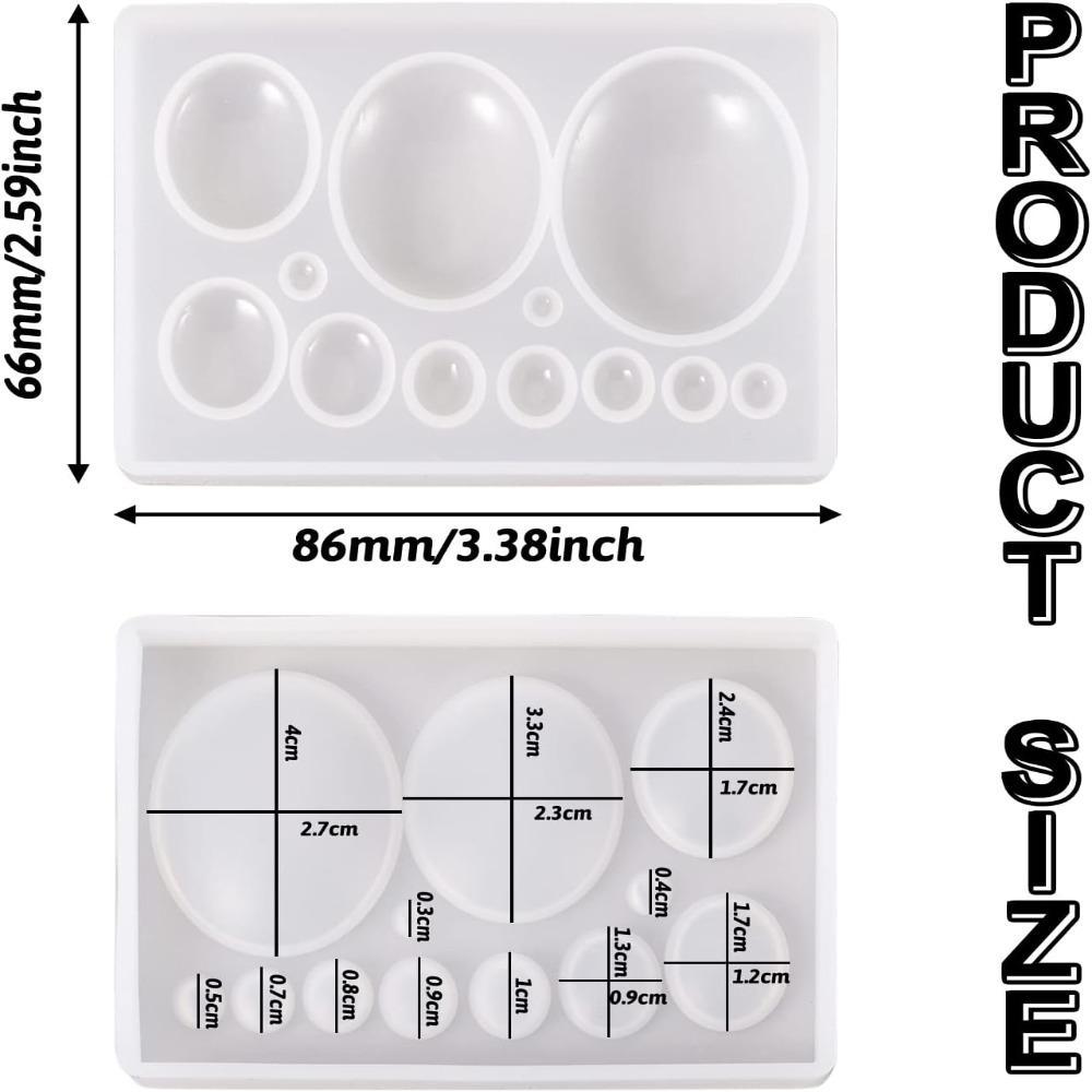 White 12Cavities Earrings Silicone Molds Silicone Silicone Oval Resin Molds   Jewelry