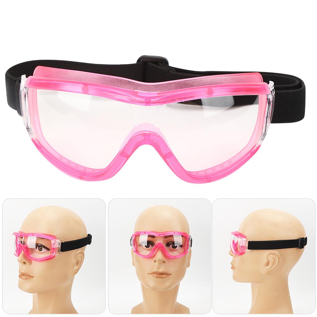 Children Safety Goggles AntiSpittle Kid Antifog Transparent Outdoor Protective Glasses(rose )