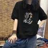 Women's 100% Cotton Casual Loose-Fit Printed T-Shirt, Short Sleeves, Slimming Design, Plus Size Available