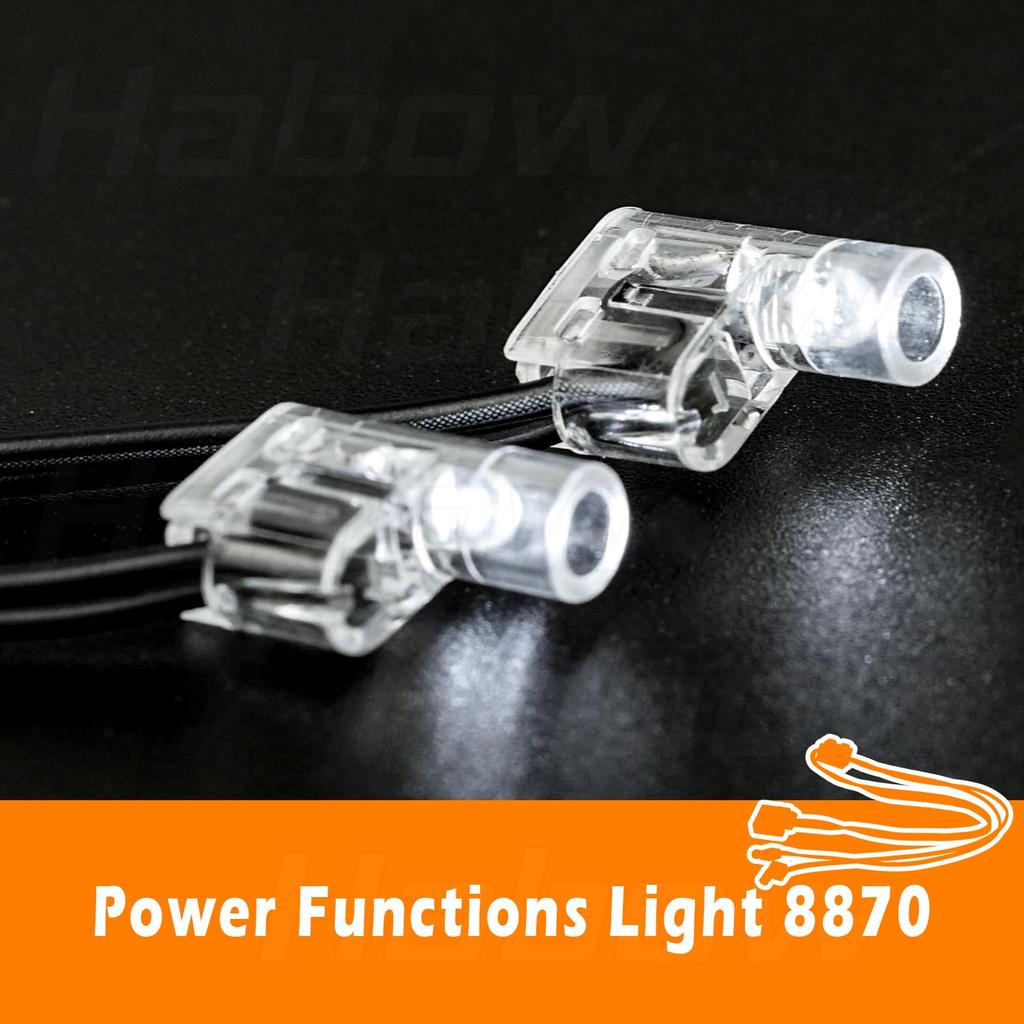 Habow Technic Power Functions Light 8870 Compatible with LEGO Motor Technic Parts (3-Pack) MOCs,