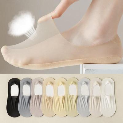 1 paio di calzini No Show Calzini da donna con fodera ultra bassa antiscivolo nascosti invisibili per calzini da barca da donna