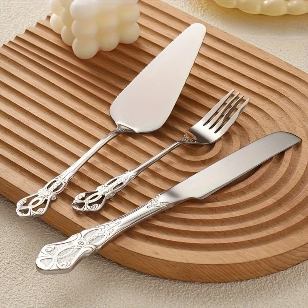 2pcs Carved Cake Shovel Hollow Design Cake Server Elegant Cake Spatula Set  Baking Tools