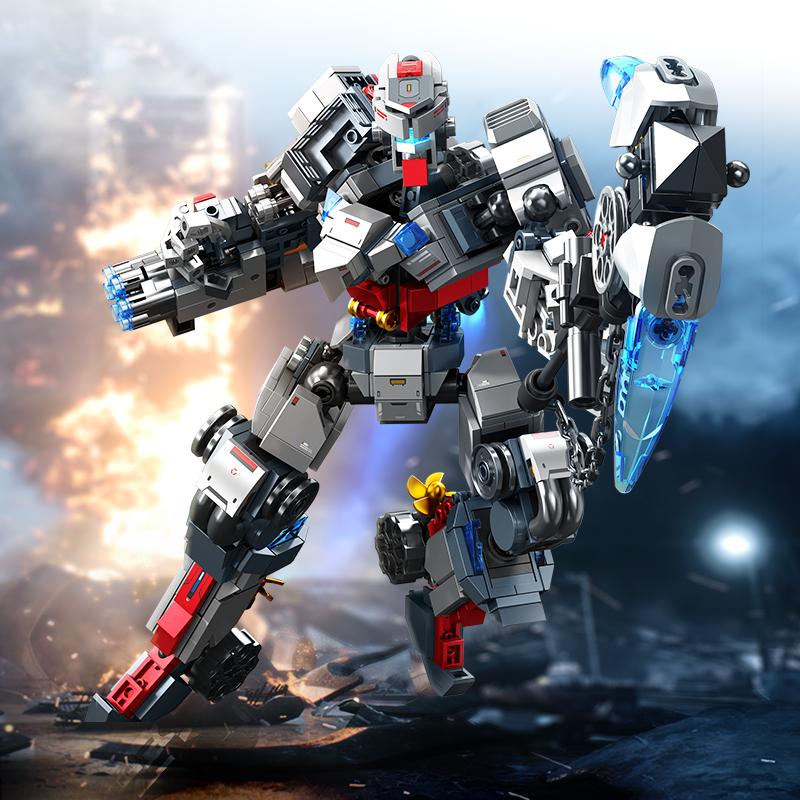Non-Toxic Sembo Block Combined Transforming Mecha Robot Building Blocks Kits Moc Versatile Weapons Bricks Ornament Toys Children Birthday Gift