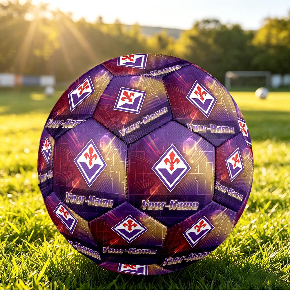 Personalized Size 5 Football Fiorentina FC Pattern Outdoor Game Sports Ball Gift