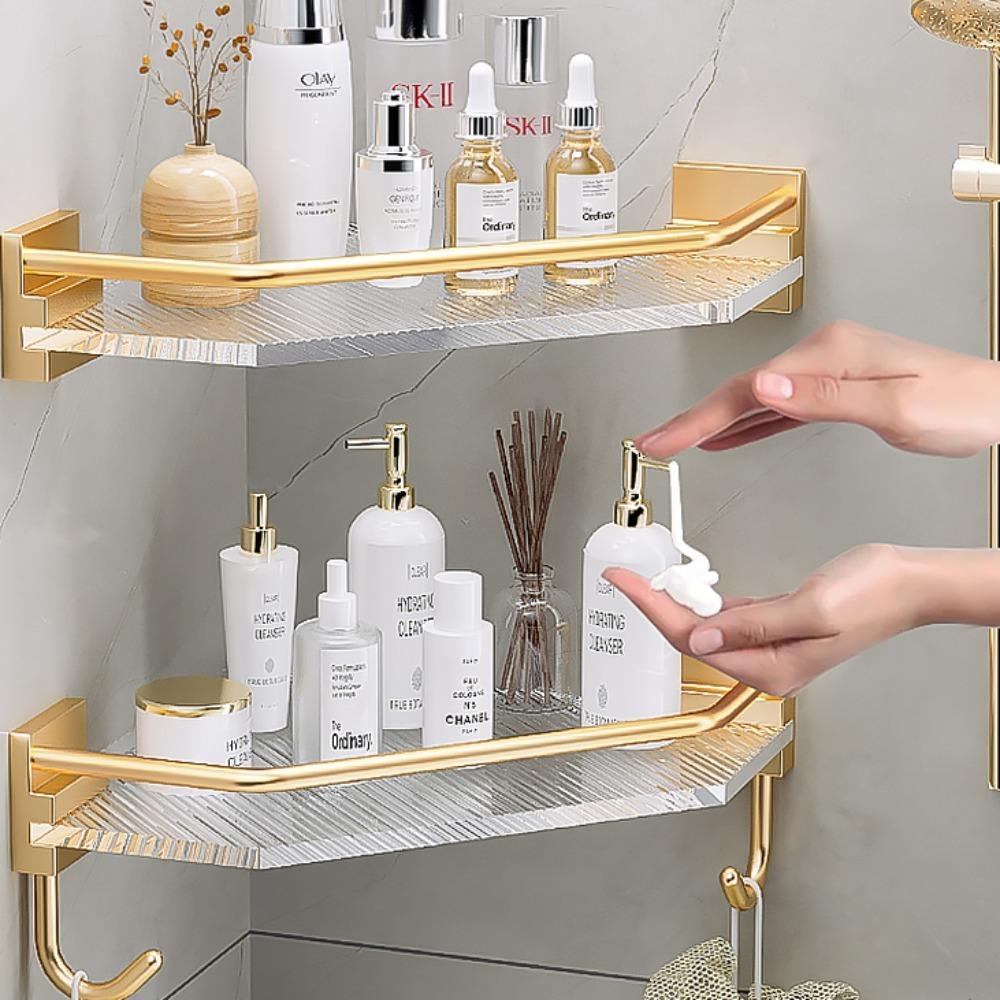 Practical Bathroom Shelves Wall-mounted Triangle Storage Rack Shampoo Storage Rack  Household