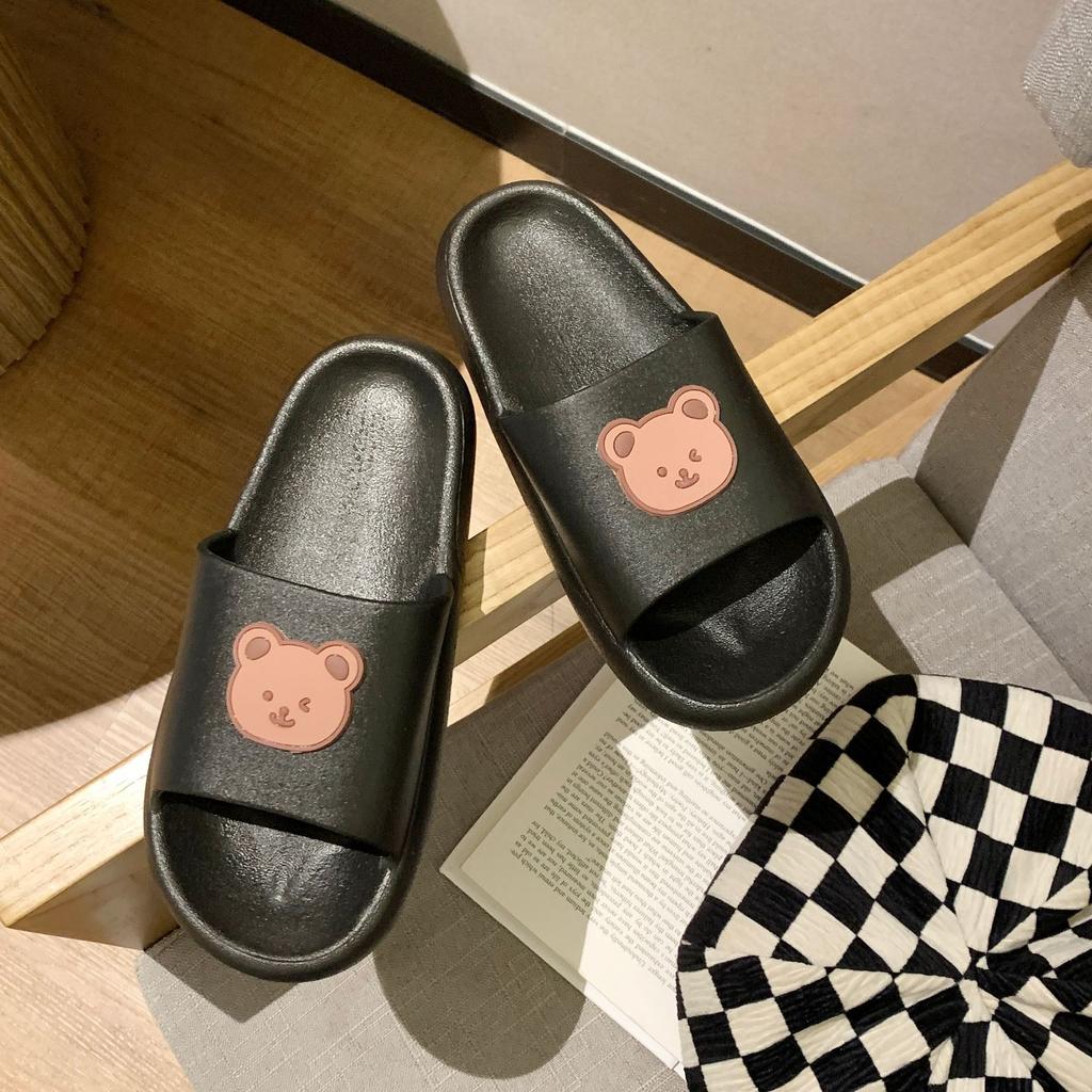 Factory Wholesale Female Four Seasons House Slide PVC Indoor Anti Slip Wear Bear Slippers for Couples