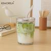 Glass Tumbler with Straw, Thick Wall Reble Cup & Leak Proof Lid for Iced Coffee Bubble Tea, 1/2 Pcs Cold Drink Ware Set