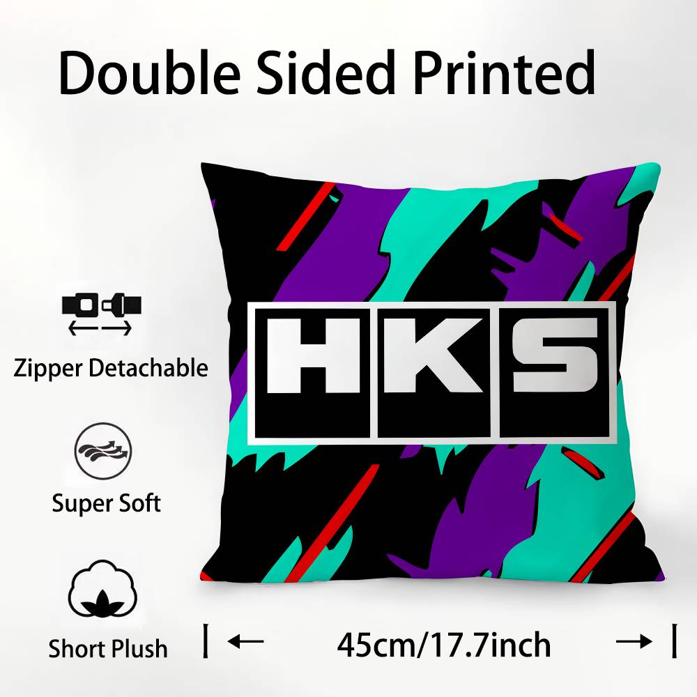 Luxury H-H-Hks Cool Pillow Case Square Double‑Sided Print Cushion Case For Sofa Home Bedchamber Decor Gift