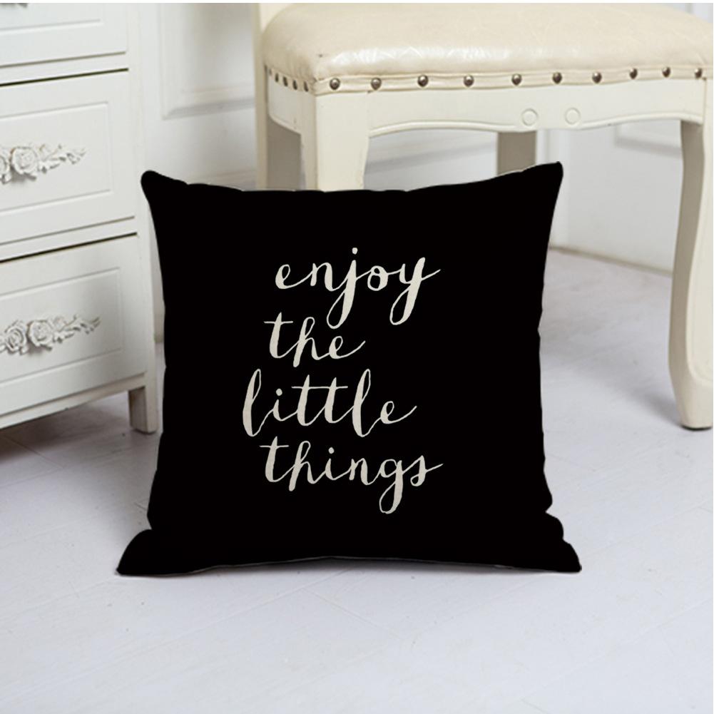 White Pumpkin Thanksgiving Garland Flax Pillow Case European and American Fashion Home