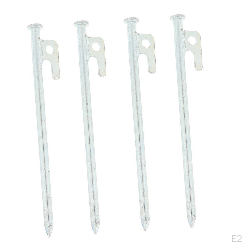 4 Piece Stainless Steel Strength, Camp Canopy, Awning, Rock Stakes, 10mm Dowel