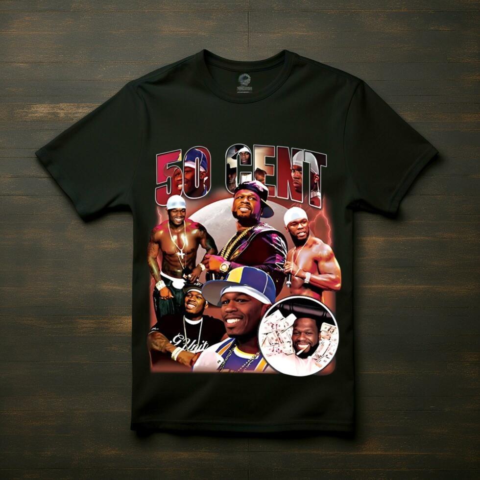 50 Cent T-Shirt Highlighting Hip Hop Icon Throwback Inspiration  Unisex T-shirt Unisex T-Shirt XL