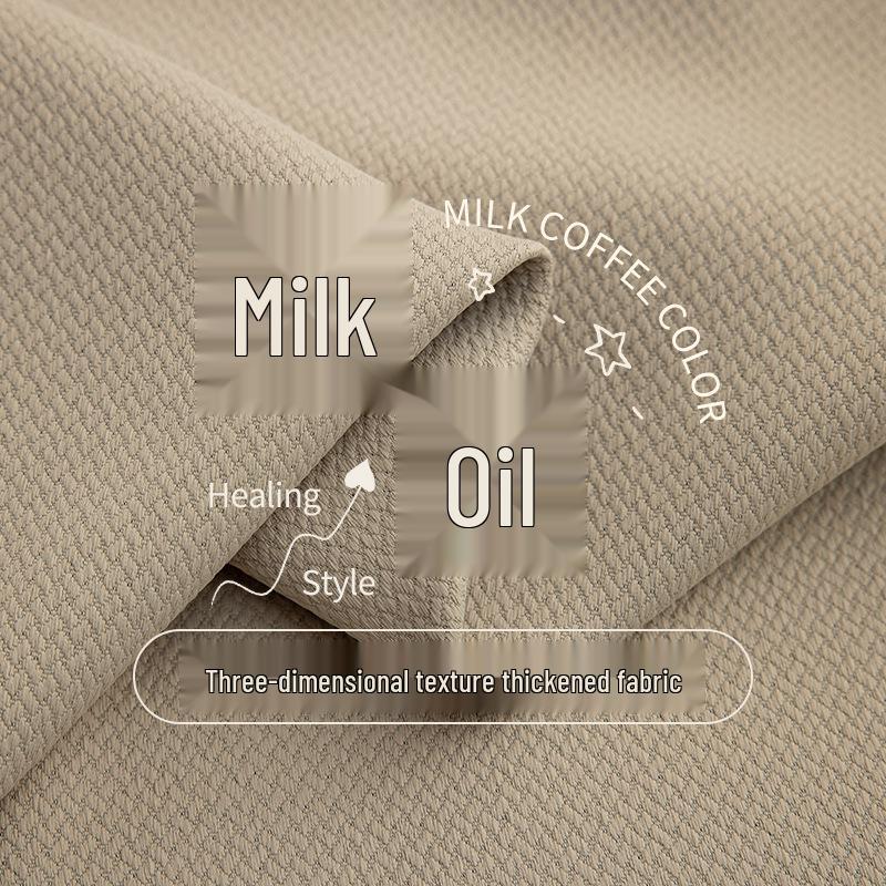 2025 Dual-Sided Blackout Curtains - Rice Grain & Pea Cotton for Living Room, Bedroom, Balcony