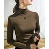 Autumn and Winter Women's Bottoming Shirt Half-high Neck Bottoming Shirt Inside Knitted Long-sleeved Top Blouse