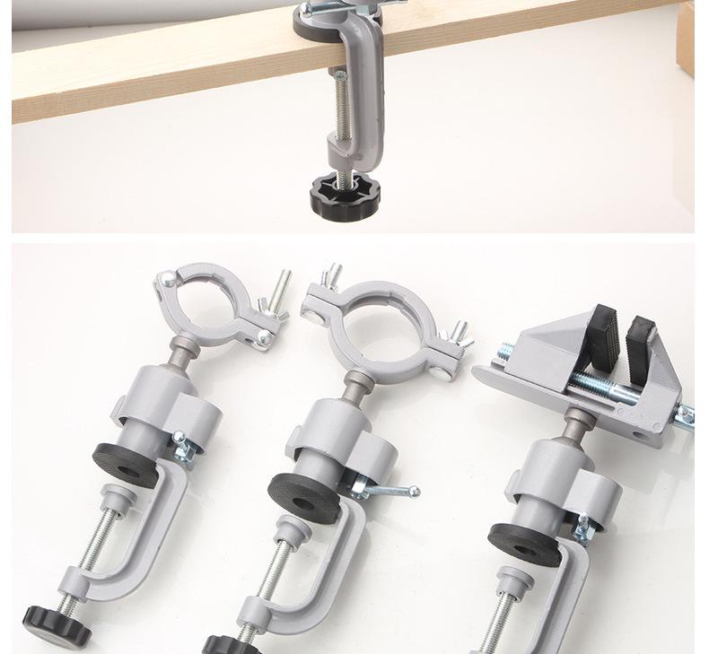 Multifunctional Aluminum Alloy Rotating Bench Vise for Mini Hand Drill & Electric Grinder