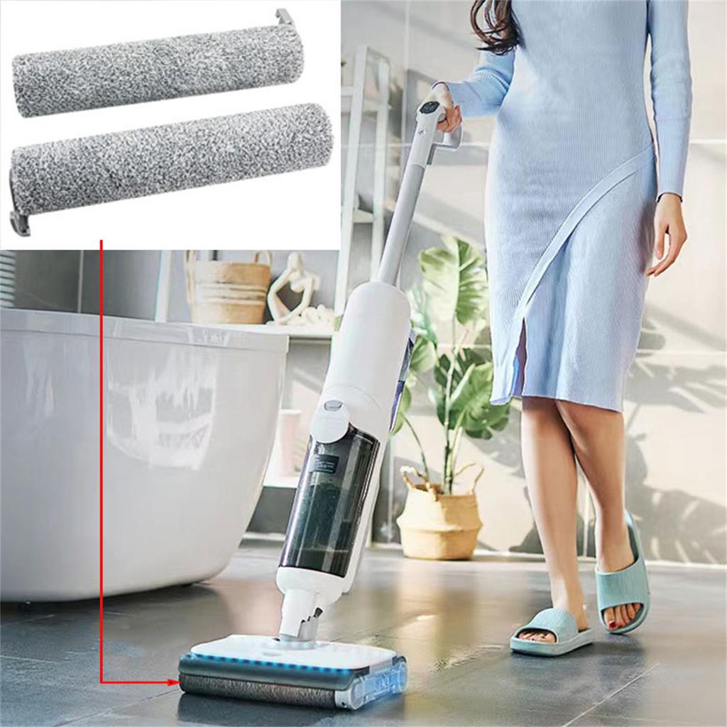 1 Pairs Double Brush Floor Washer Cleaning Roller Main Brush for Z9 Z10 E9 Floor Washing Machine Replacement Brush