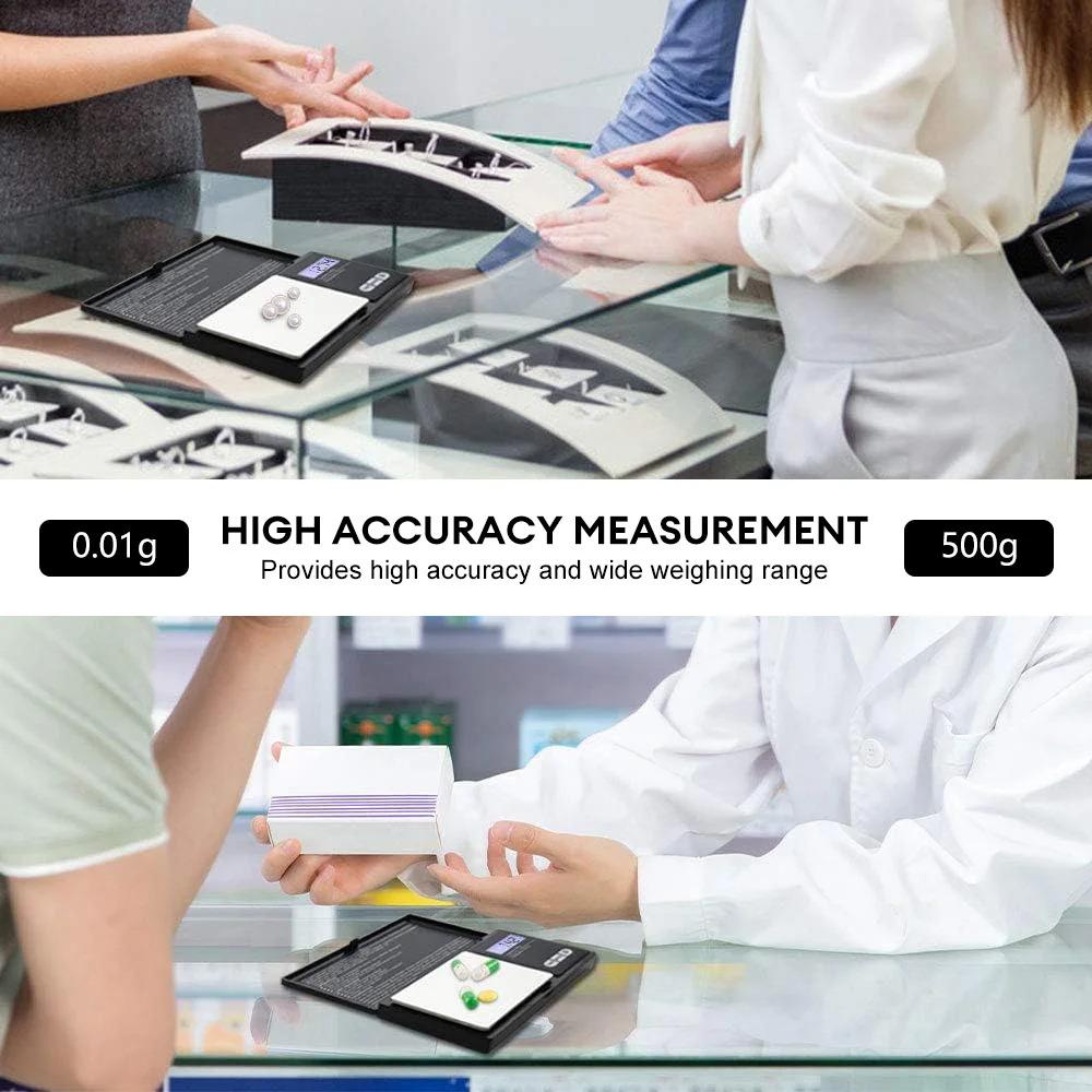 Mini Electronic Scale Pocket Digital Scale for Gold Sterling Silver Jewelry Scale Precision Scale 200/500g/1000gX0.01g/0.1g