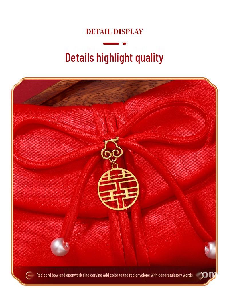 Creative Personalized Red Wedding Envelope - Fabric Lai See Bag for Gift Money
