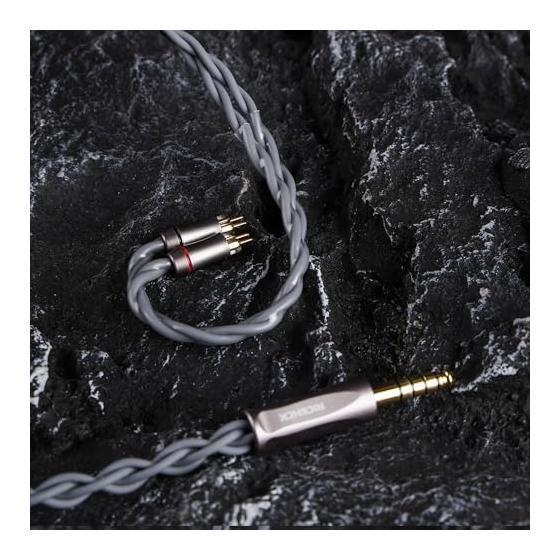 NICEHCK 1950saga Earphone Re-Cable MMCX 4.4mm Balanced Ultra High Purity Pressed Single Crystal Copper OCC Earphone Upgrade Cable Replacement