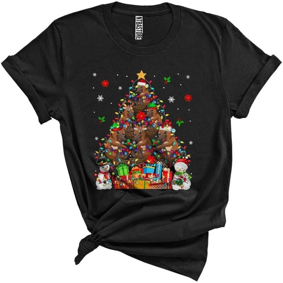 

Platypus Christmas Tree Adorable X-mas Lights Snow Around Platypus Animal Snowman Unisex T-Shirt XXXXXL чорний