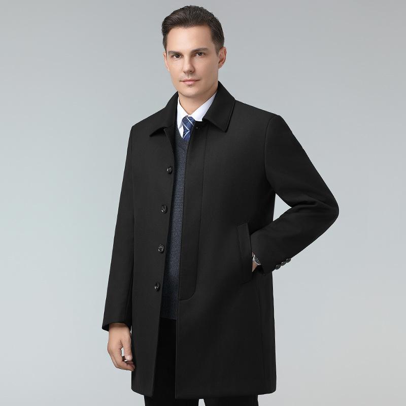 

Мужская парка из норкового бархата, мужская куртка с цельной норковой подкладкой и короткими лацканами для людей среднего и пожилого возраста, модное универсальное пальто 205