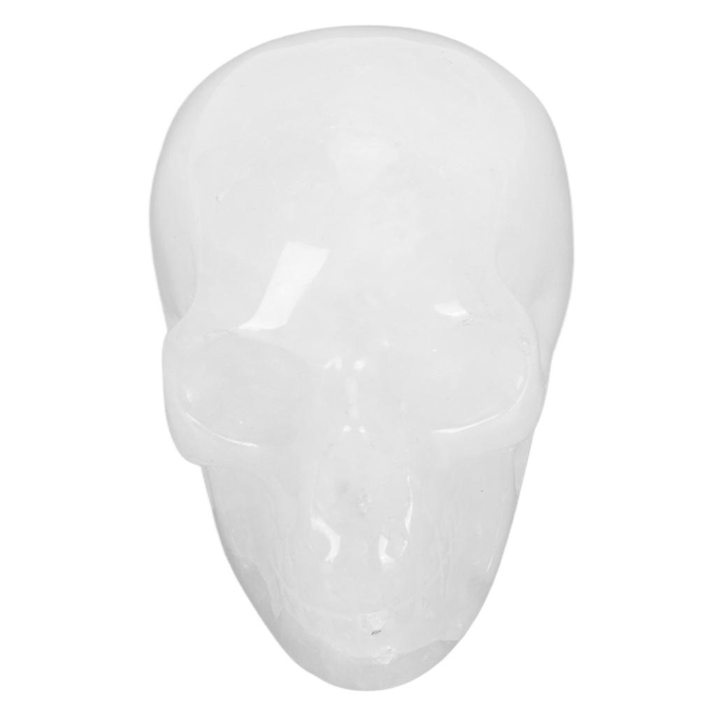 Cabeza de calavera de cristal de 2 pulgadas tallada a mano pulida, estatua de calavera en miniatura, adornos de calaveras para