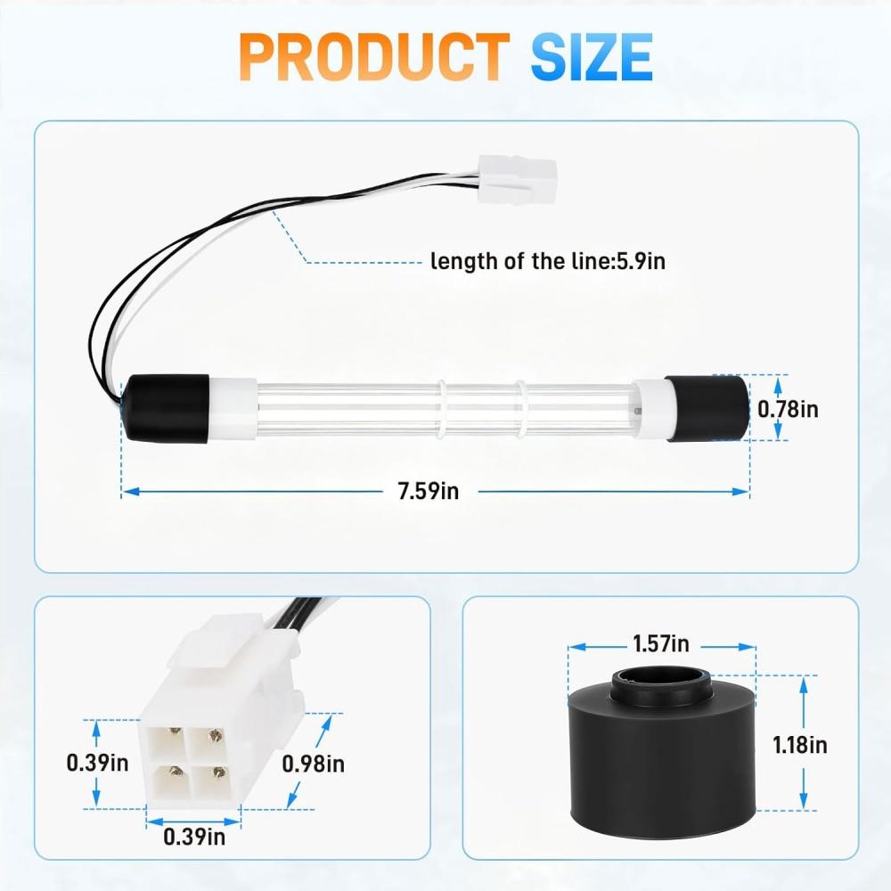 2PCS 6472-841 Hot Tub UV Bulb For Clear Ray XL Jacuzzi J-200 J-300 Sundance Spas