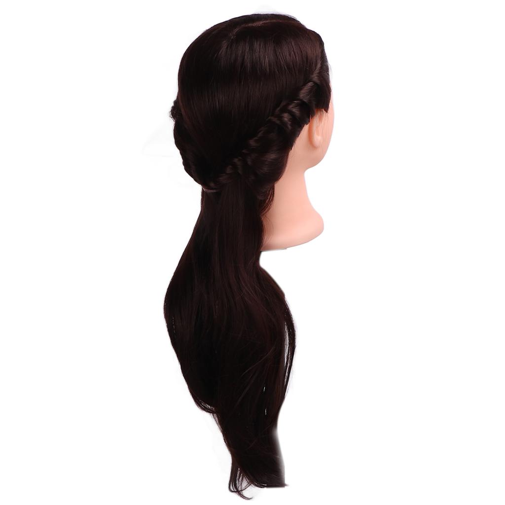 Hair Mannequin Head Hairdressing Styling Training Braiding Practice Doll Head with Clamp Stand